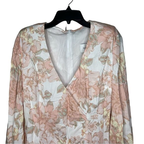 Rumer The Label x Revolve Pink/Cream Isola Floral Resortwear Mini Dress Medium - Picture 5 of 12